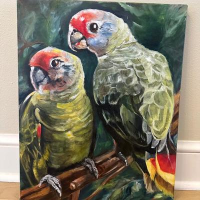 Original Painting of Two Parrots