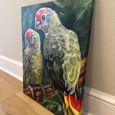 Original Painting of Two Parrots
