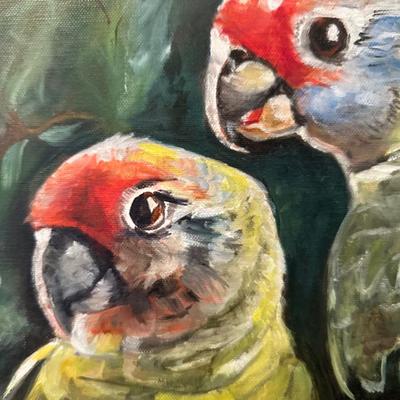 Original Painting of Two Parrots