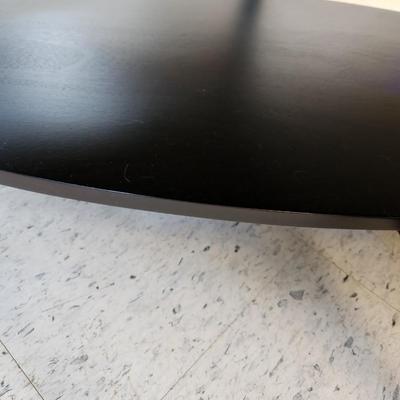 Espresso stained oval coffee table