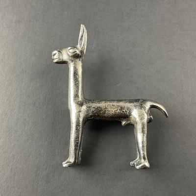 -111- SILVER | Unmarked Llama Pin