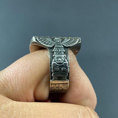 -115- COSTUME JEWELRY | Indian Gold Tone Men’s Ring