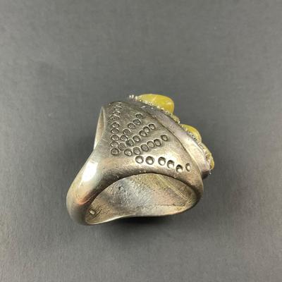 -116- SILVER | Stone Frog & Sterling Silver Men’s Ring