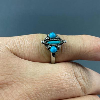-117- SILVER | Three Stone & Sterling Silver Rings