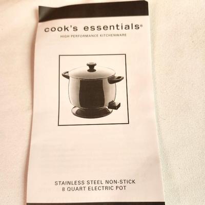 Lot #125 Cook's Essentials 8 Quart Electric Pot - New in box