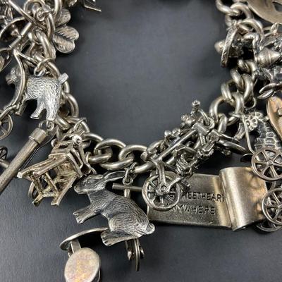 -121- SILVER | 925 Sterling Silver Charm Bracelet & Extra Loose Charm