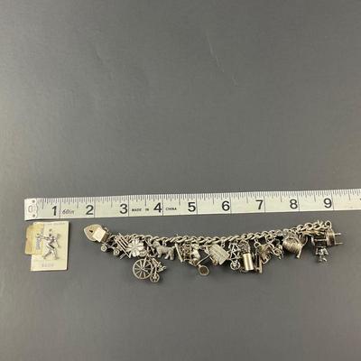 -121- SILVER | 925 Sterling Silver Charm Bracelet & Extra Loose Charm