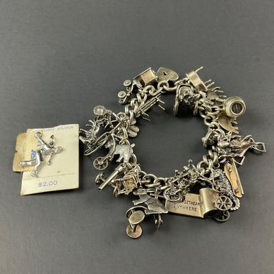-121- SILVER | 925 Sterling Silver Charm Bracelet & Extra Loose Charm