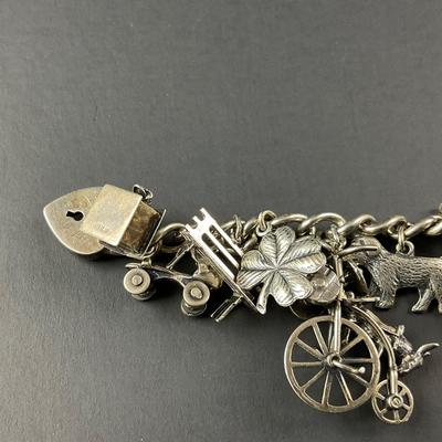 -121- SILVER | 925 Sterling Silver Charm Bracelet & Extra Loose Charm
