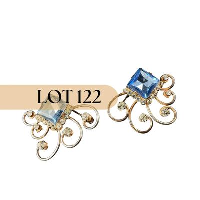 -122- SILVER | Rhinestone & Sterling Marked Pins