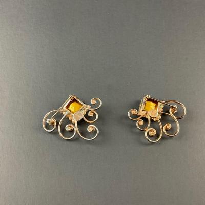 -122- SILVER | Rhinestone & Sterling Marked Pins