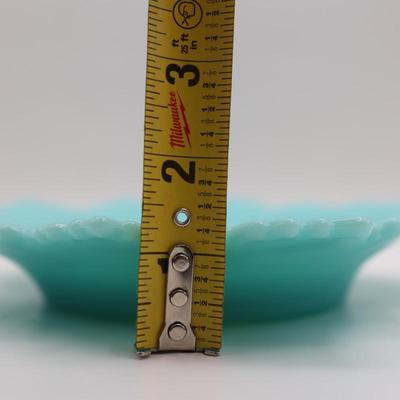 Turquoise Leaf Dish with Handle