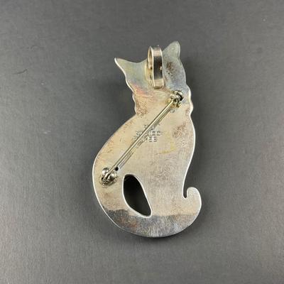 -124- SILVER | 925 Mexico TN-56 Cat Pin & Pendant