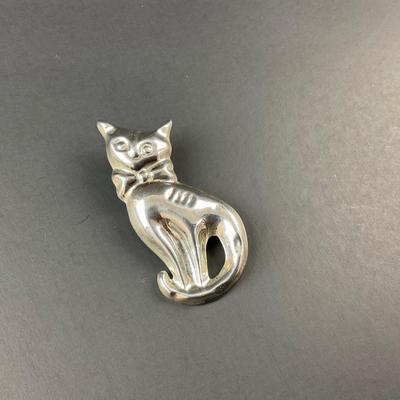 -124- SILVER | 925 Mexico TN-56 Cat Pin & Pendant