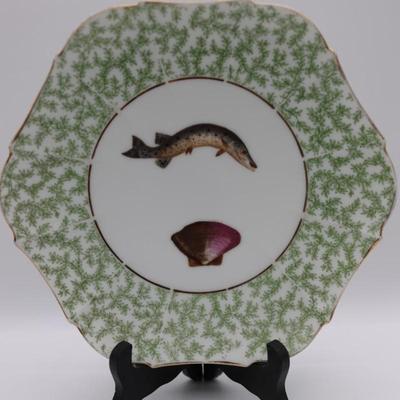 LIMOGES French China Fish Plates - Set of (4)