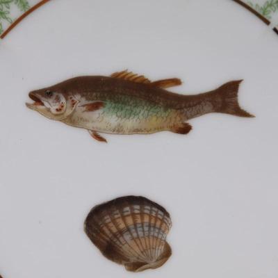 LIMOGES French China Fish Plates - Set of (4)