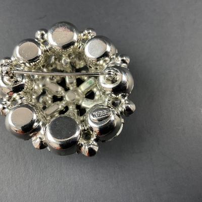 -126- BROOCH | Weiss Rhinestone Pin | Marked