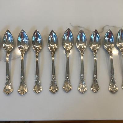 Silver - 10 grapefruit spoons