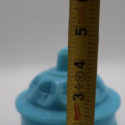 Milk Glass Blue Candy Dish (See Details)