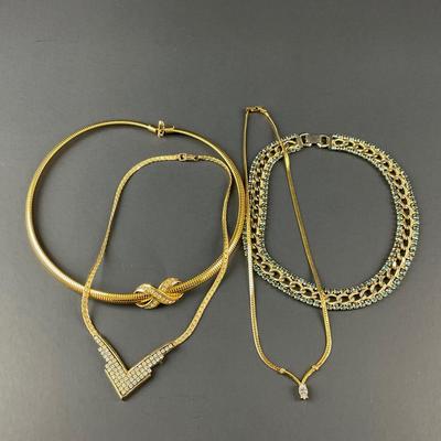 -133- COSTUME JEWELRY | Four Miscellaneous Necklaces
