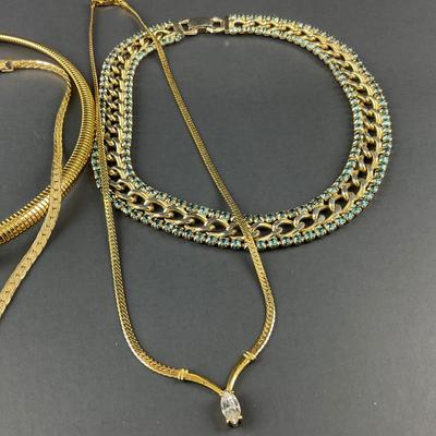 -133- COSTUME JEWELRY | Four Miscellaneous Necklaces