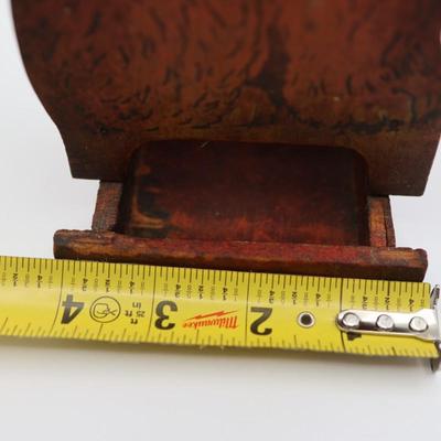 Vintage Wood Cat Matchbox Holder