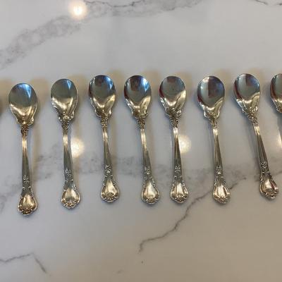 Silver- 9 ice cream spoons