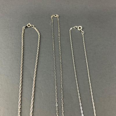 -136- COSTUME JEWELRY | Three Cross Necklaces One Is Sterling Silver | Marked