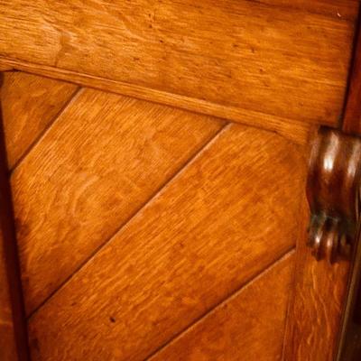 Antique Oak Step Back Cupboard