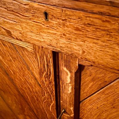 Antique Oak Step Back Cupboard