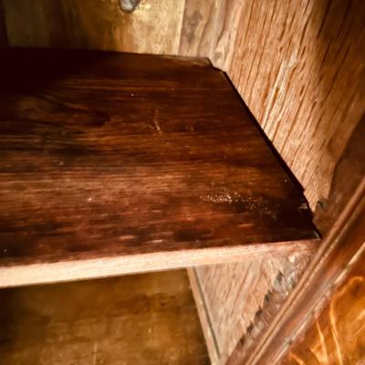 Antique Oak Step Back Cupboard
