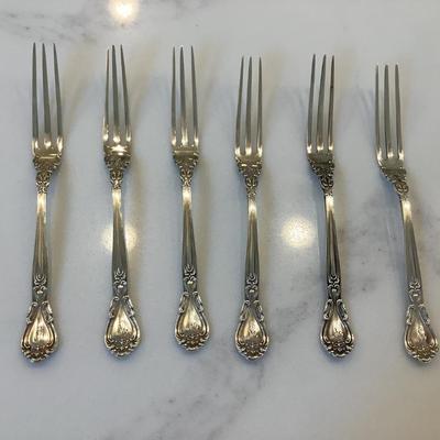 Silver-6 fruit forks