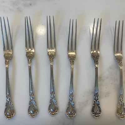 Silver-6 fruit forks