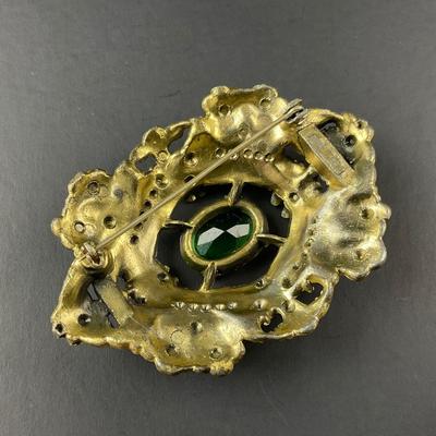 -137- BROOCH | Miscellaneous Green Colored Pins