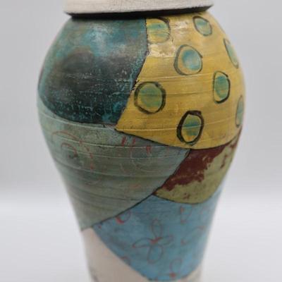SIGNED Byron Myrick Ceramic Vase/Jar with Lid