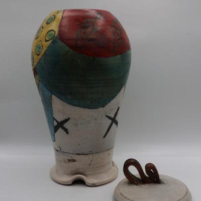 SIGNED Byron Myrick Ceramic Vase/Jar with Lid