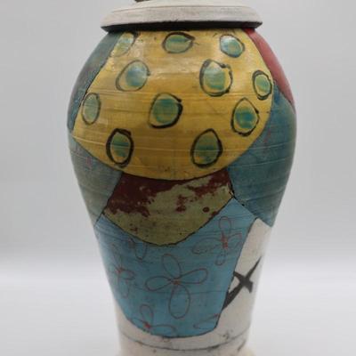 SIGNED Byron Myrick Ceramic Vase/Jar with Lid