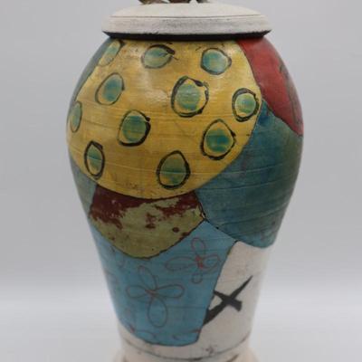 SIGNED Byron Myrick Ceramic Vase/Jar with Lid