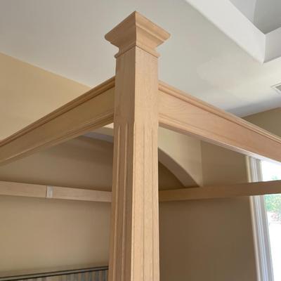Lexington Blonde Canopy King Size Bed