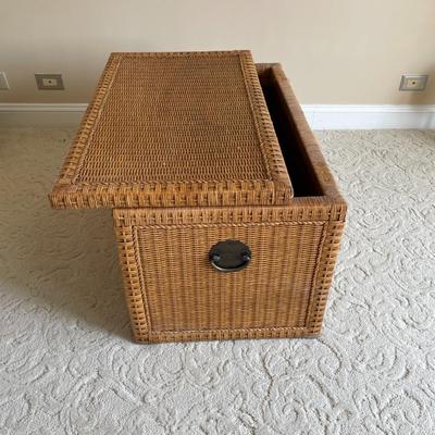 Vintage Wicker Storage Trunk