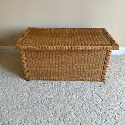 Vintage Wicker Storage Trunk