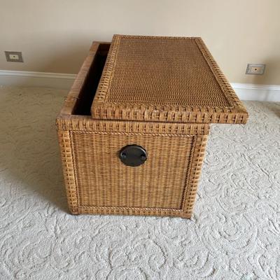 Vintage Wicker Storage Trunk