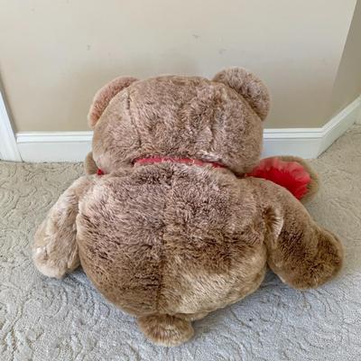 I LOVE YOU Giant Teddy Bear with Plush Embroidered Heart.
