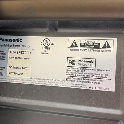 42" Panasonic High Definition Plasma TV
