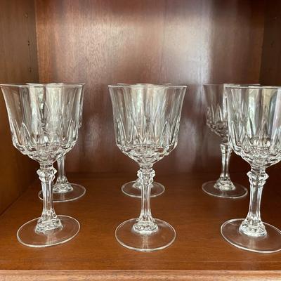 Vintage St. Germaine by Cristal D'Arques-Durand Cut Crystal Wine Glasses