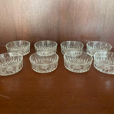 Arcoroc France Starburst Diamond Clear Glass Dessert Bowls