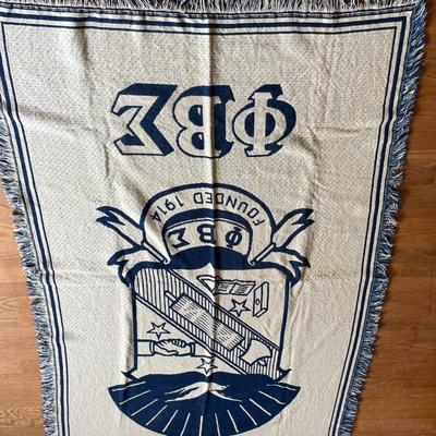 PHI BETA SIGMA Fraternity Greek Jacquard Woven Cotton Afghan Throw Blanket