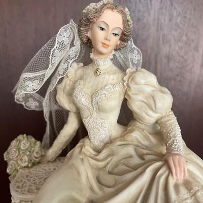 Enesco White Lace Promises Limited Edition Victorian Bride Something Blue Figure