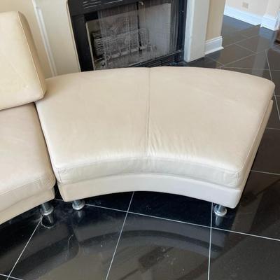 Light Tan Modular leather Sofa