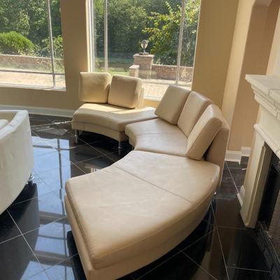 Light Tan Modular leather Sofa
